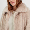 Manteau fausse fourrure sable femme