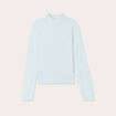 Pull col montant bleu pastel femme