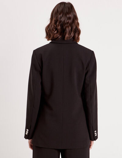 Veste blazer ajustée noir femme