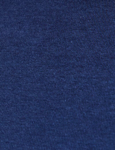T-shirt cintr&eacute; col rond manches longues bleu fonc&eacute; femme