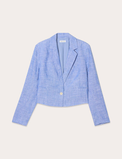 Veste esprit blazer bleu gris femme