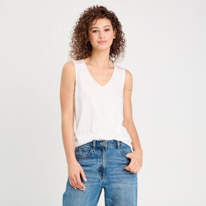 debardeur sans manches ecru femme Débardeur sans manches ecru femme