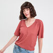 T-shirt manches courtes vieux rose femme