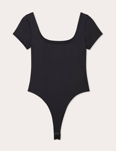 Body encolure carrée noir femme