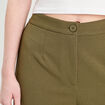 Pantalon large vert kaki femme