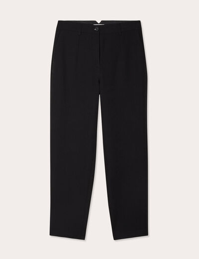 Pantalon carotte noir femme