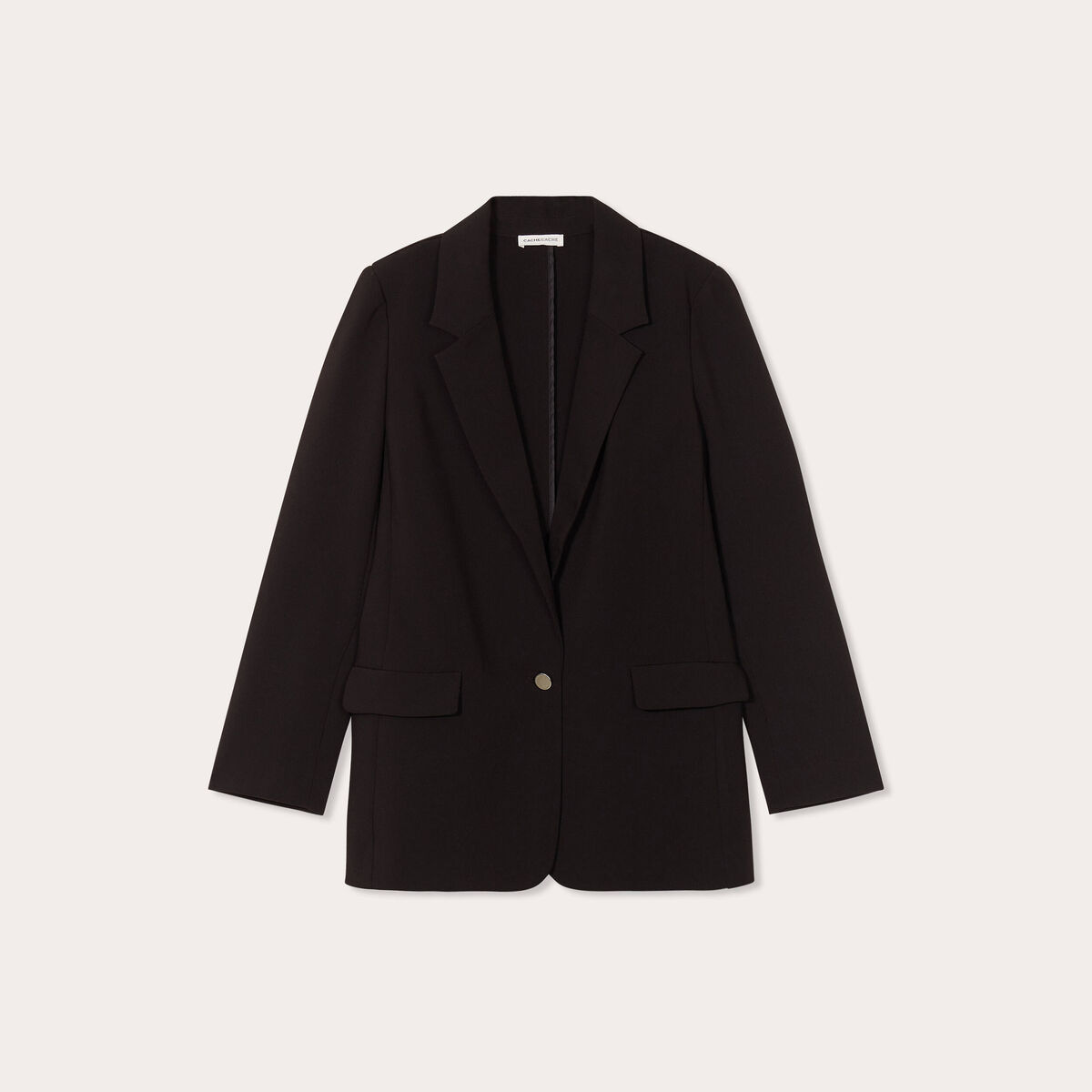 Veste blazer fluide noir femme