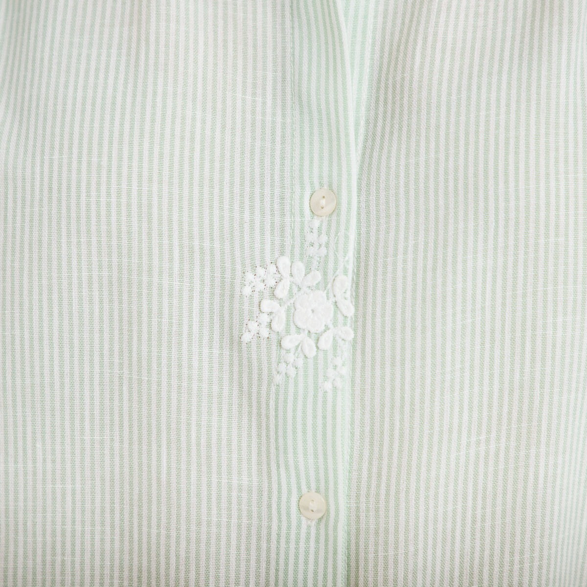 Chemise sans manches col classique vert clair femme