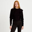 Pull manches longues noir femme