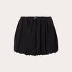Jupe évasée effet boule noir femme