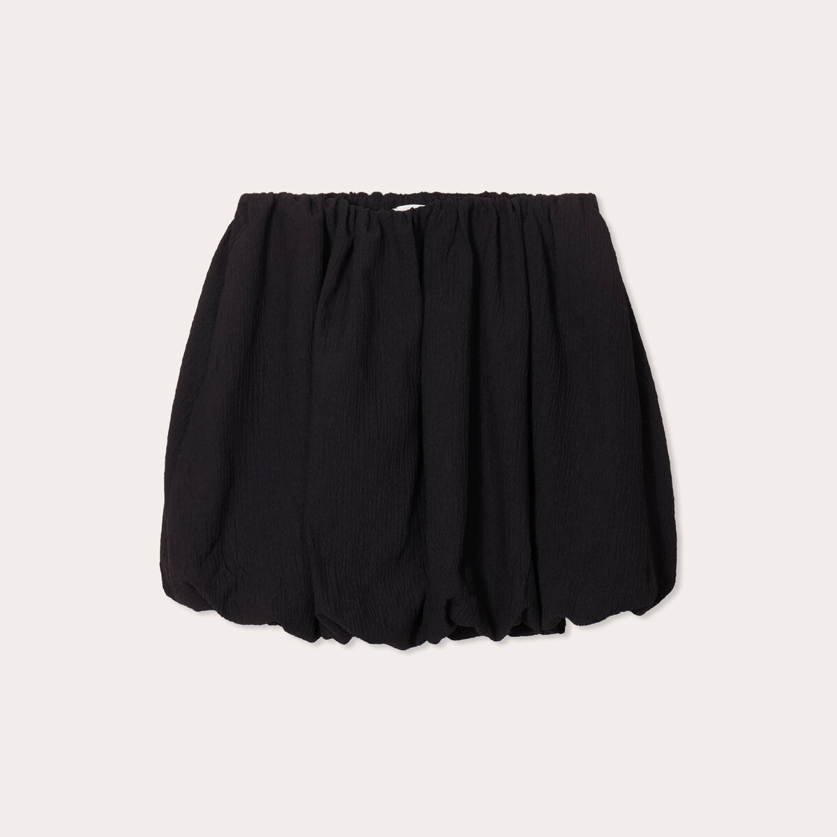 Jupe évasée effet boule noir femme
