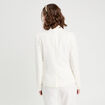 Veste blazer droite ecru femme