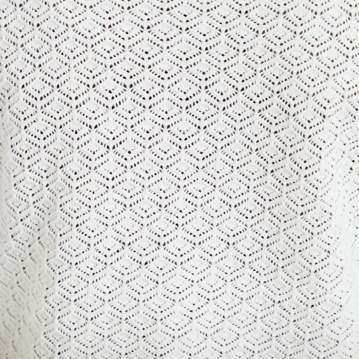 Gilet ajour&eacute; manches longues dentelle ecru femme