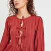 Blouse manches longues vieux rose femme