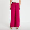 Pantalon large fluide rouge femme