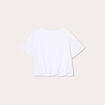 T-shirt ajouré effet boule blanc femme