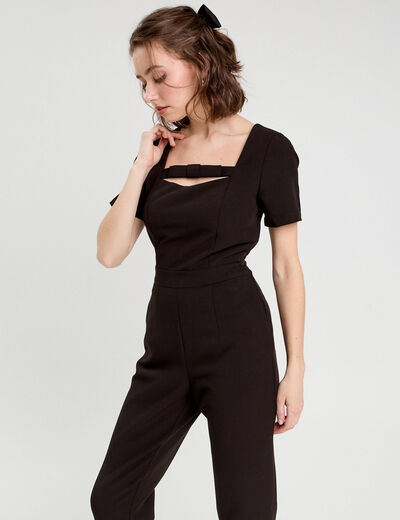 Combinaison pantalon 7/8ème noir femme