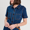 Combinaison pantalon en jean denim brut femme