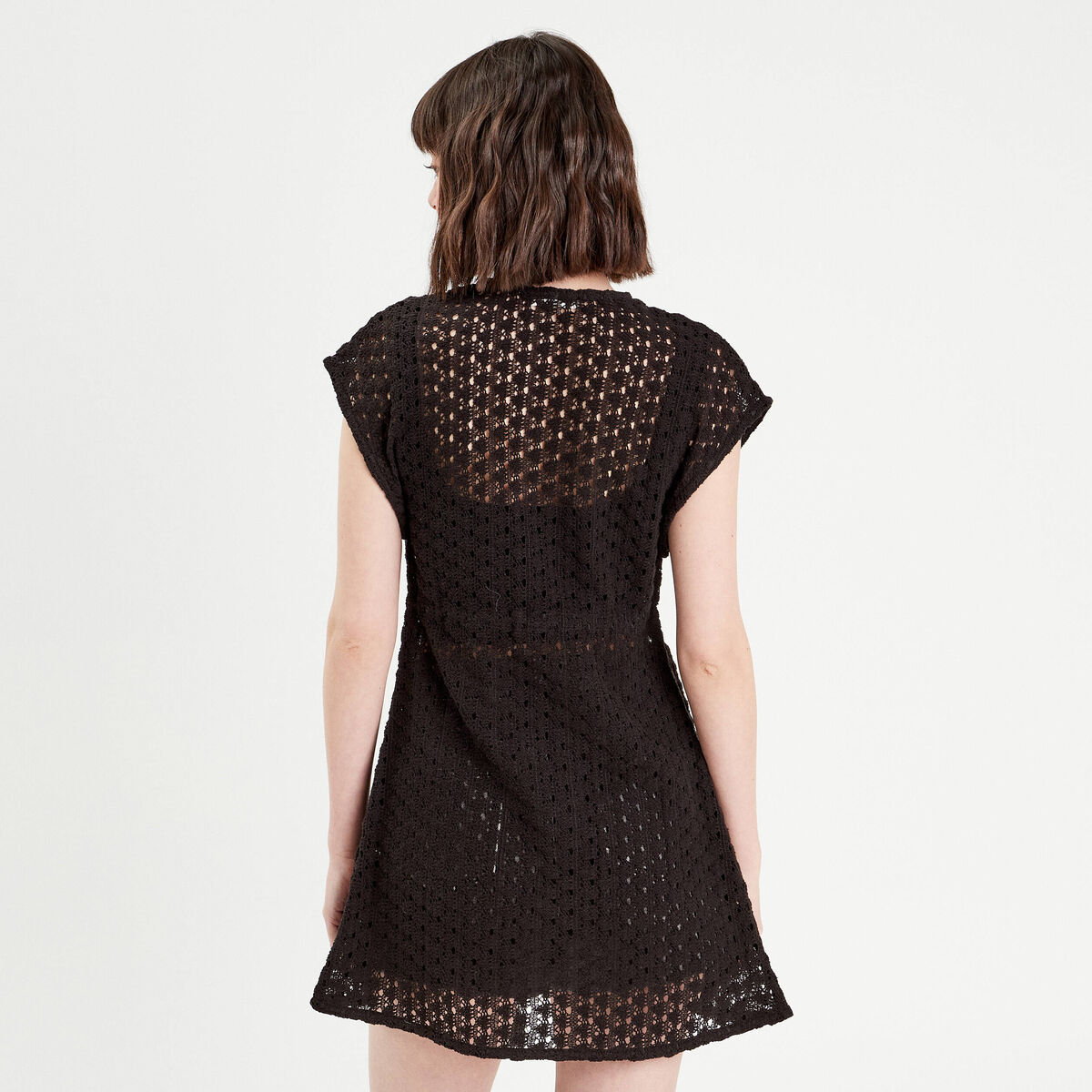 Paréo à nouer sur la taille noir femme