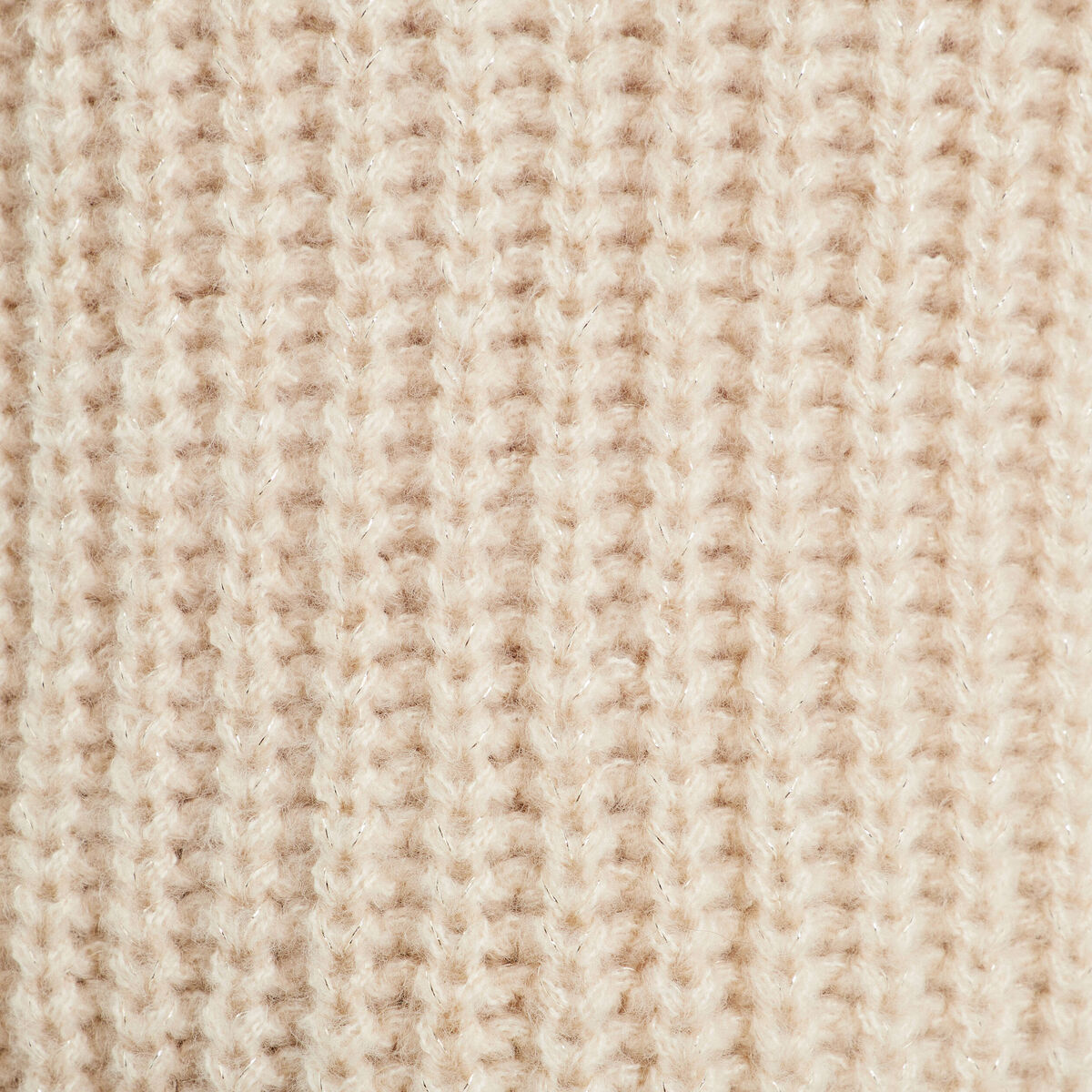 Pull avec col roulé ecru femme