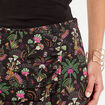 Jupe droite fendue noir femme