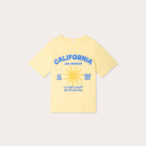 t shirt manches courtes jaune clair femme T-shirt manches courtes jaune clair femme