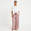 Pantalon large taille standard blanc femme