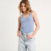 Débardeur bretelles larges bleu gris femme