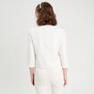 Veste courte détails noeuds blanc femme