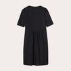 Robe droite broderie noir femme