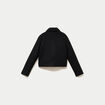 Veste droite courte sans manches noir femme