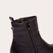 Bottines &agrave; talons et boucles noir femme