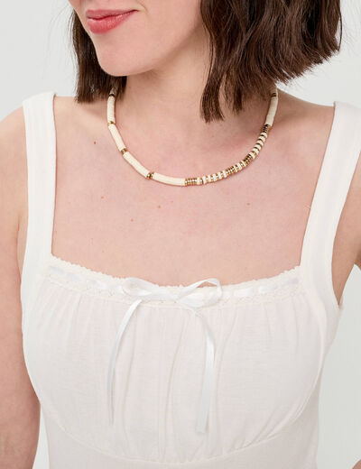 Bustier avec coques blanc femme