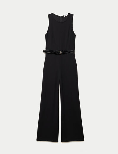 Combinaison ajust&eacute;e sans manches noir femme
