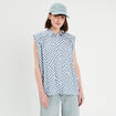 Chemise sans manches bleu femme
