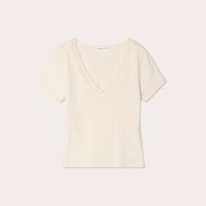 t shirt manches courtes ecru femme T -shirt manches courtes ecru femme