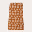 Jupe midi évasée camel femme