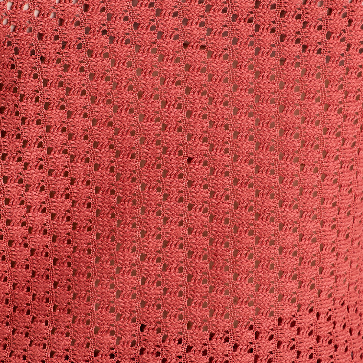 Débardeur ajouré vieux rose femme