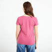 T-shirt col v manches courtes vieux rose femme