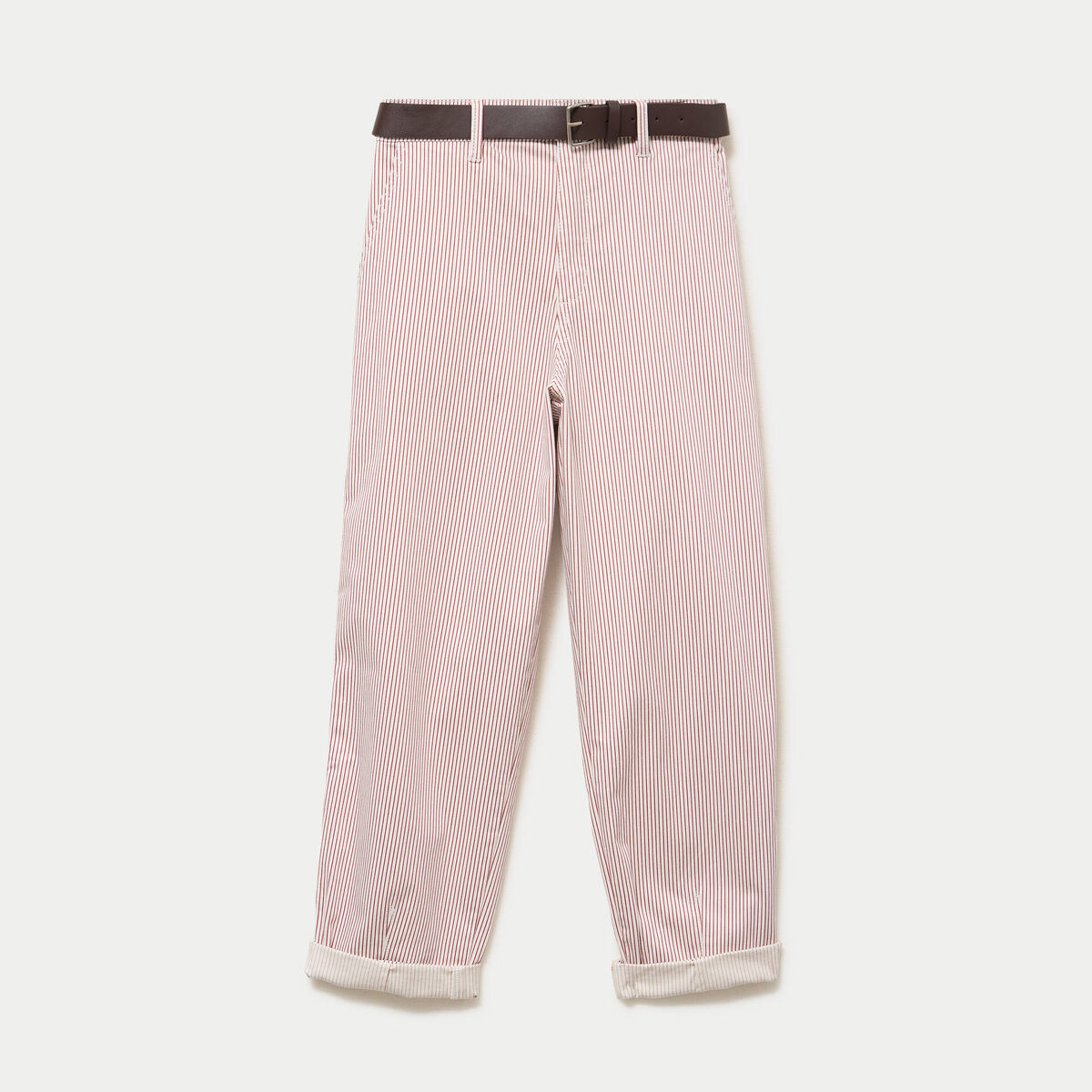 Pantalon chino 7/8&egrave;me taille &eacute;lastiqu&eacute;e vieux rose femme
