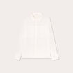 Chemise détails satin ecru femme