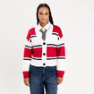 Gilet manches longues rouge femme