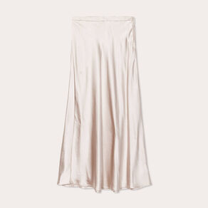 jupe midi droite satin beige femme Jupe midi droite satin beige femme