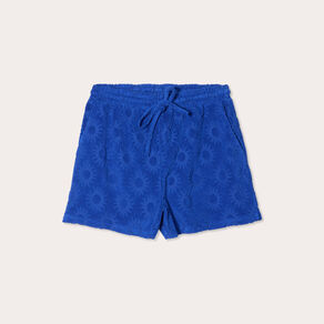 Short droit bleu electrique femme