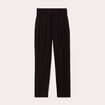 Pantalon paperbag fluide noir femme
