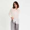 Chemise voile plumetis brillant ecru femme