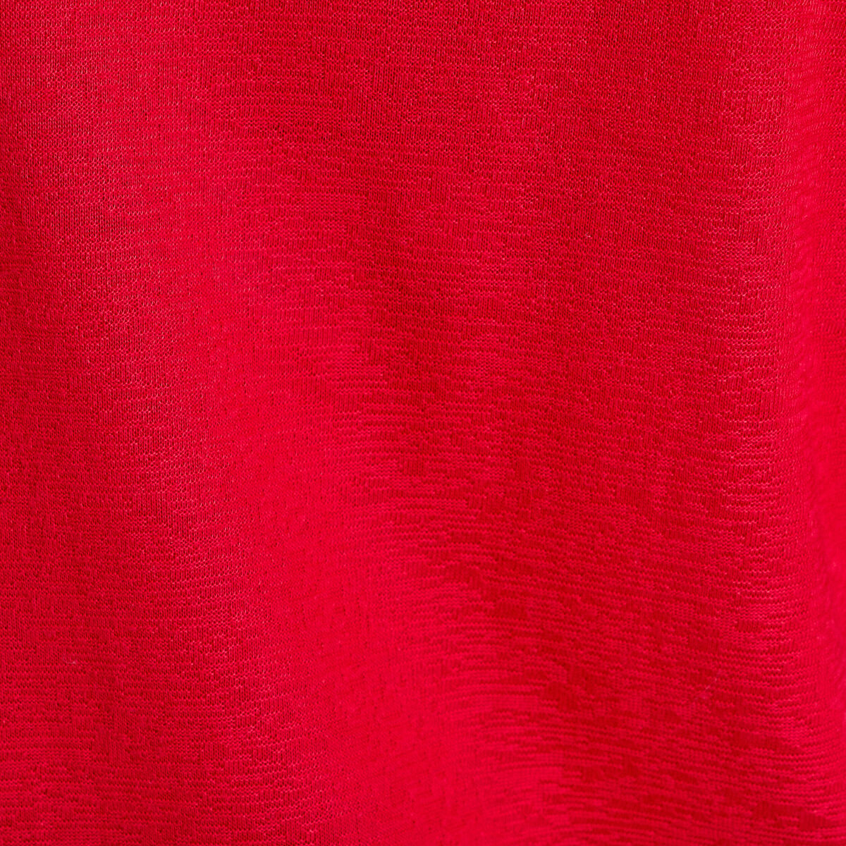 T-shirt dentelle macram&eacute; rouge femme