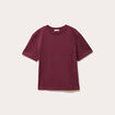 T-shirt oversize col rond bordeaux femme