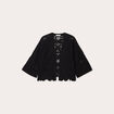 Gilet aspect crochet noir femme
