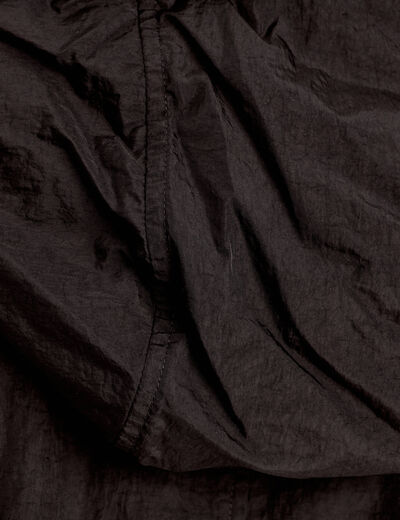 Parka déperlante 2-en-1 avec pochette noir femme